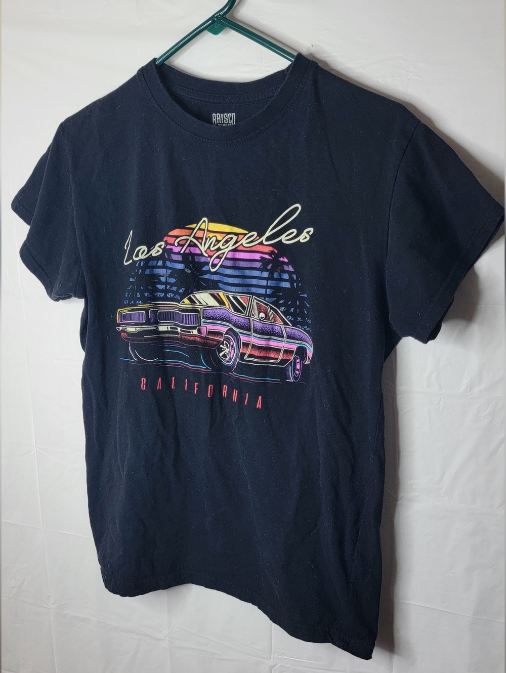 Los Angeles California Retro Car Graphic Tee - Black
